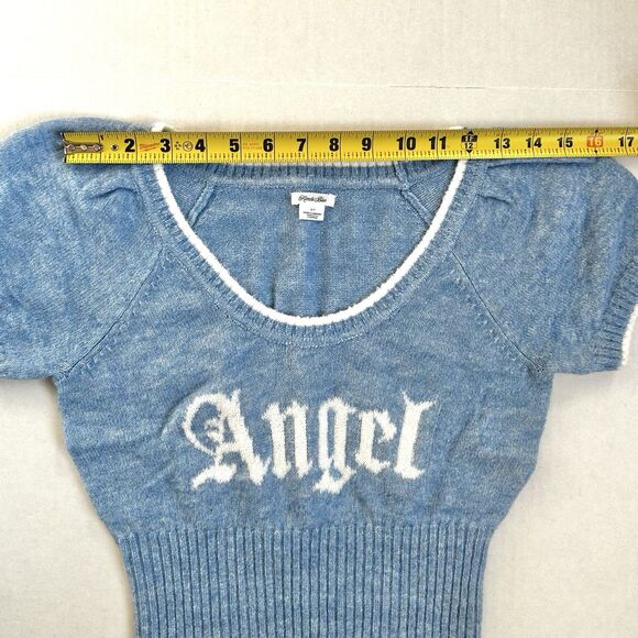 Kimchi Blue Angel Puff Sleeve Crop Top Sweater Women’s Size S Urban Outfitters - Picture 7 of 8